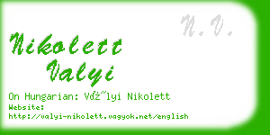 nikolett valyi business card